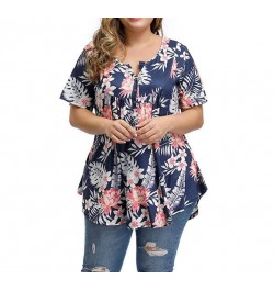 Big size Summer Woman T-shirt Bohemia Slim Short sleeve printed tshirts female Fat MM plus size women clothing large size top...