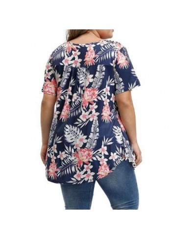 Big size Summer Woman T-shirt Bohemia Slim Short sleeve printed tshirts female Fat MM plus size women clothing large size top...