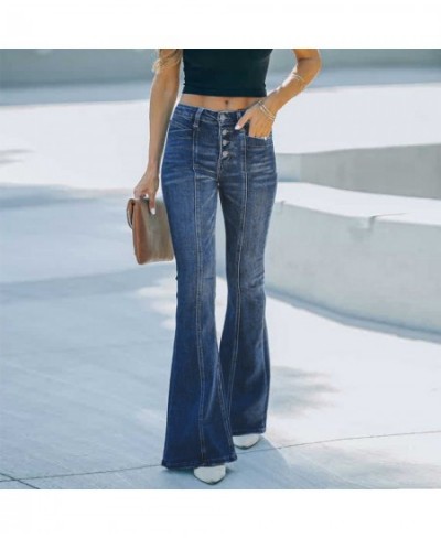 Flare Jeans Women High Waist Stretchy Wide Leg Split Hem Denim Pants Retro 2000s Cute Denim Sweatpants Vintage Jeans Flare $5...
