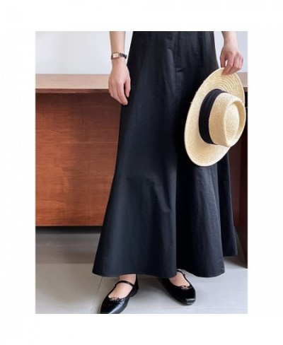 Black Color Fashion Women Long Skirt Summer High Waist Ball Gown Skirts $64.84 - Skirts