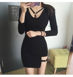 Summer Women High Waist Mini Skirt Sexy Female Hollow Out Asymmetric Metal Ring Cotton Hip Skirts Irregular Lady Pencil Skirt...