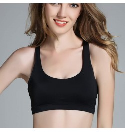 Fitness Sports Bra For Women Push Up Solid Cross Back Bra Running Gym Training Workout Femme Padded Underwear Crop Tops Femal...