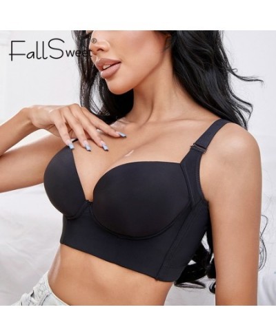 Deep Cup Bra Push Up Bras for Women Plus Size Hide Incorporated Full Back Coverage Lingerie Back Fat Shaper Bra 34-50 $31.34 ...