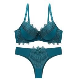 Sexy Women Push Up Sexy Lace Underwear Bra and Thong Set Female Bra and Panty Set $22.90 - Underwear