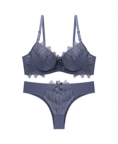 Sexy Women Push Up Sexy Lace Underwear Bra and Thong Set Female Bra and Panty Set $22.90 - Underwear