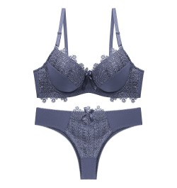 Sexy Women Push Up Sexy Lace Underwear Bra and Thong Set Female Bra and Panty Set $22.90 - Underwear