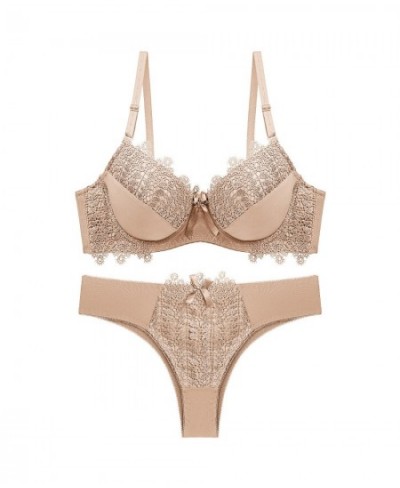 Sexy Women Push Up Sexy Lace Underwear Bra and Thong Set Female Bra and Panty Set $22.90 - Underwear