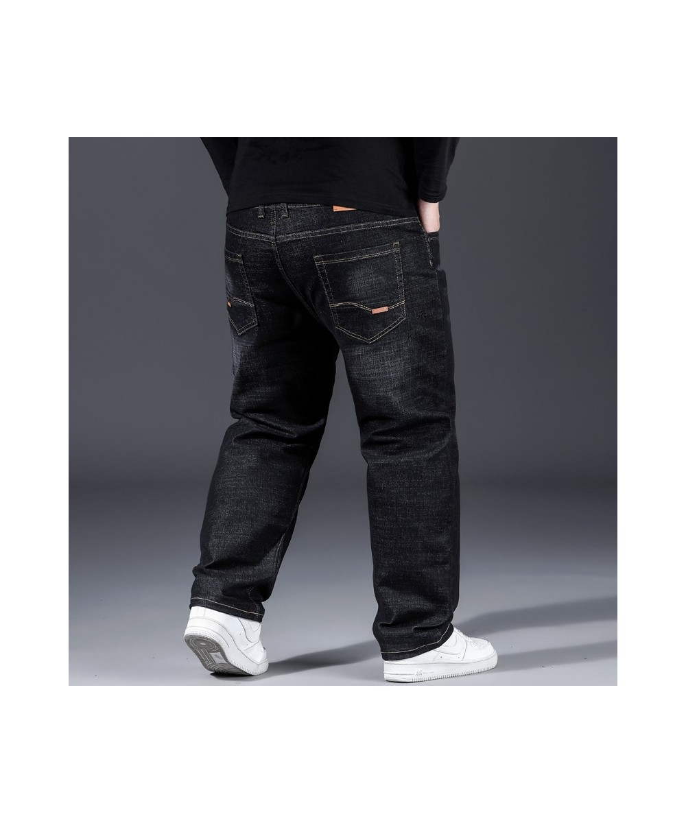 Fashion 10XL Oversize Jeans Men Fat Loose Trousers Casual Cargo Pants Jeans Men Black Baggy Jeans Comfortable Work Daily Jean...