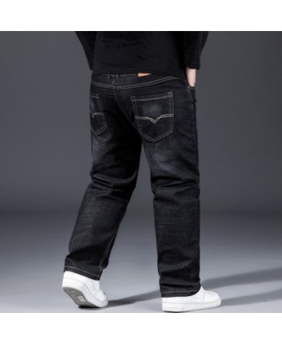 Fashion 10XL Oversize Jeans Men Fat Loose Trousers Casual Cargo Pants Jeans Men Black Baggy Jeans Comfortable Work Daily Jean...