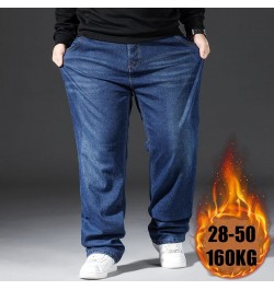 Fashion 10XL Oversize Jeans Men Fat Loose Trousers Casual Cargo Pants Jeans Men Black Baggy Jeans Comfortable Work Daily Jean...