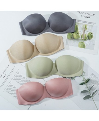 Women Sexy Strapless Bra Invisible Push Up Bras Wire Free Underwear Seamless Lingerie Soft Female Bralette Wedding Brassiere ...