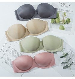 Women Sexy Strapless Bra Invisible Push Up Bras Wire Free Underwear Seamless Lingerie Soft Female Bralette Wedding Brassiere ...