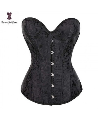 Corset Wholesale Price Corsets Women Overbust Lace Up Jacquard Floral Korset Outfit Plus Size Bustier Gothic $24.78 - Underwear