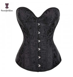 Corset Wholesale Price Corsets Women Overbust Lace Up Jacquard Floral Korset Outfit Plus Size Bustier Gothic $24.78 - Underwear