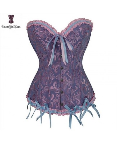 Corset Wholesale Price Corsets Women Overbust Lace Up Jacquard Floral Korset Outfit Plus Size Bustier Gothic $24.78 - Underwear