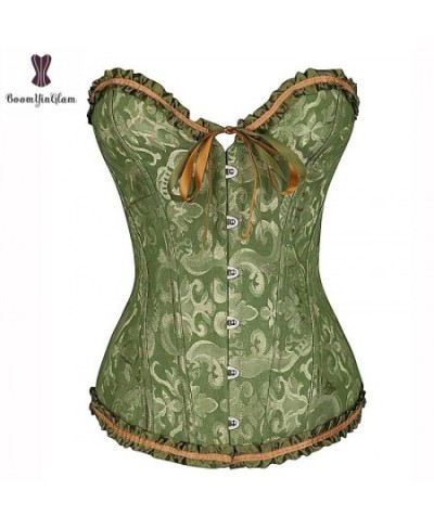 Corset Wholesale Price Corsets Women Overbust Lace Up Jacquard Floral Korset Outfit Plus Size Bustier Gothic $24.78 - Underwear