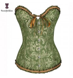 Corset Wholesale Price Corsets Women Overbust Lace Up Jacquard Floral Korset Outfit Plus Size Bustier Gothic $24.78 - Underwear