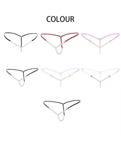 Female Sexy Pearl G-string Elastic Seamless Briefs Thongs Briefs Underwear G-string Nightwear Women's Fashion Panties Underwe...