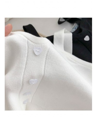 Women Button Up Crop Tops Cute Knitted Soft Beach Outwear Tank Tops For Women 2022 Summer Plain $15.56 - Tops & Tees