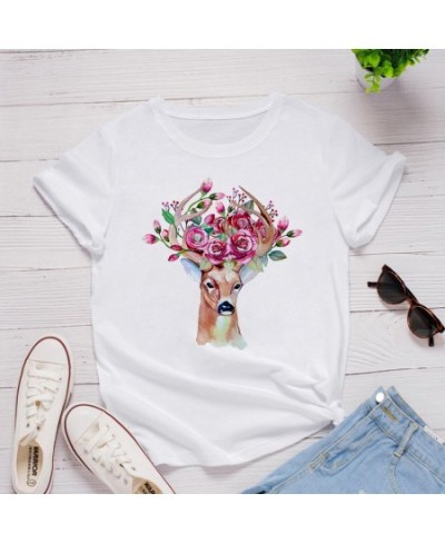 Women T-shirt Graphic Cartoon giraffe Ladies T ShirtSummer Print tee Shirt Tops Lady Clothes Womens Casual Tees Female T Shir...