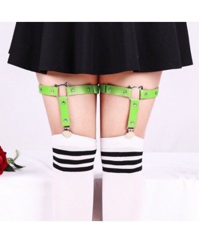 Goth Harness Fashion New 2PC Accessories Elastic Leather Garter Belt Lingerie Stocking Clip Body Bondage Thigh Bands Suspende...