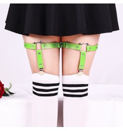 Goth Harness Fashion New 2PC Accessories Elastic Leather Garter Belt Lingerie Stocking Clip Body Bondage Thigh Bands Suspende...