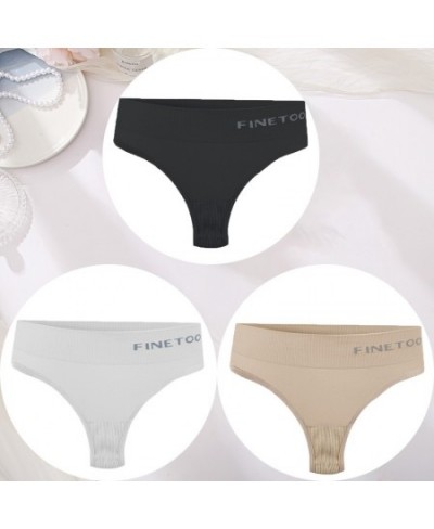 3PCS/Set Women's Panties Cotton Underwear Large Size Sexy Thong Women Seamless Panties High Waist Girls Thongs M-2XL $15.05 -...