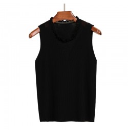 Knitted Women Tank Underwear Sexy Padded V Neck Backless Crop Camisole Female Sleeveless Solid Intimate Lingerie Tops $33.69 ...