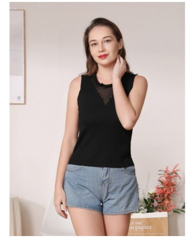 Knitted Women Tank Underwear Sexy Padded V Neck Backless Crop Camisole Female Sleeveless Solid Intimate Lingerie Tops $33.69 ...