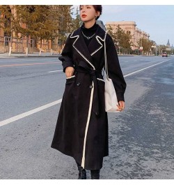 2022 New Autumn And Winter Big Fat Size Women's Long Foreign Style Stitching Over The Knee Thickened Loose And Thin Woolen Co...