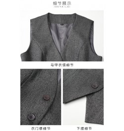 2022 Autumn Winter Formal Ladies Grey Blazer Women Business Suits with Sets Work Wear Office Uniform 5XL Size Pants Jacket $9...