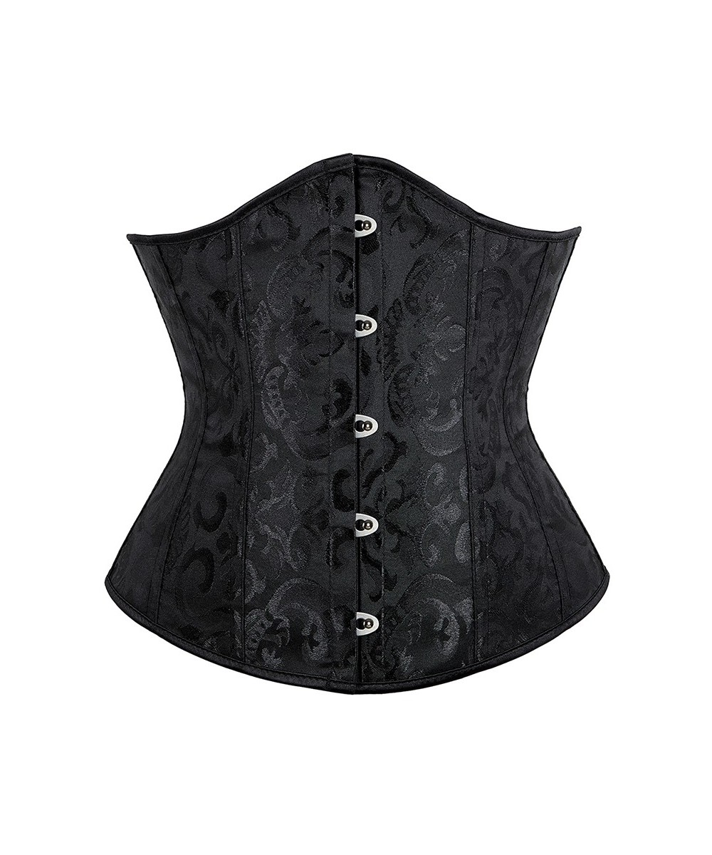 Plus Size Gothic Sexy Satin Underbust Corset Bustier Waist Cincher Slimming Body Shaper Corselete Lingerie Party Clubwear $37...