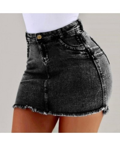 2023 New European and American Women's Denim Skirts Sexy High Waist Denim Hip Skirt Woman Y2k Black Skirt 4 Colors 6 Sizes $3...