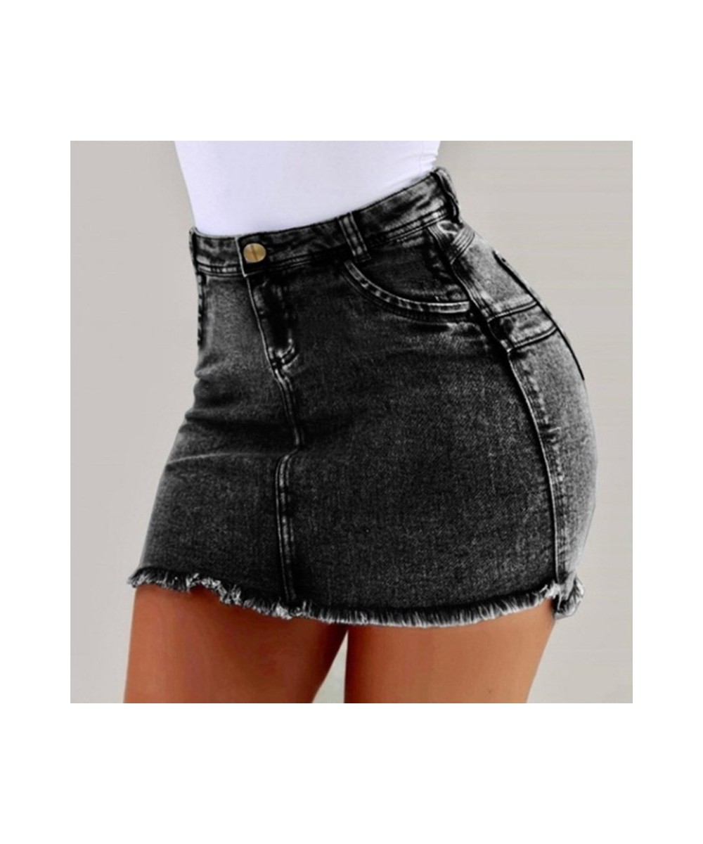 2023 New European and American Women's Denim Skirts Sexy High Waist Denim Hip Skirt Woman Y2k Black Skirt 4 Colors 6 Sizes $3...