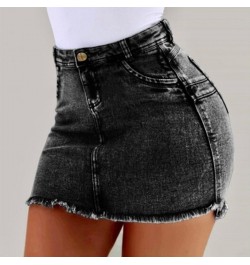 2023 New European and American Women's Denim Skirts Sexy High Waist Denim Hip Skirt Woman Y2k Black Skirt 4 Colors 6 Sizes $3...