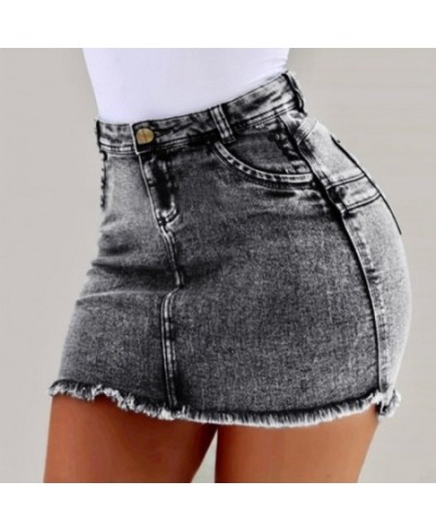 2023 New European and American Women's Denim Skirts Sexy High Waist Denim Hip Skirt Woman Y2k Black Skirt 4 Colors 6 Sizes $3...