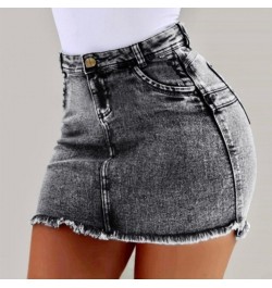 2023 New European and American Women's Denim Skirts Sexy High Waist Denim Hip Skirt Woman Y2k Black Skirt 4 Colors 6 Sizes $3...