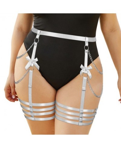 Kawaii Bow Harness Busty Women Fashion Sexy Plus Size Chain Rivet Underwear Erotic Stockings Bondage Sword Belt Cage Rave $28...