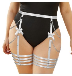 Kawaii Bow Harness Busty Women Fashion Sexy Plus Size Chain Rivet Underwear Erotic Stockings Bondage Sword Belt Cage Rave $28...