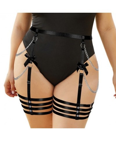 Kawaii Bow Harness Busty Women Fashion Sexy Plus Size Chain Rivet Underwear Erotic Stockings Bondage Sword Belt Cage Rave $28...