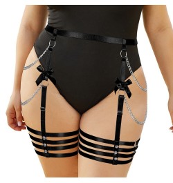 Kawaii Bow Harness Busty Women Fashion Sexy Plus Size Chain Rivet Underwear Erotic Stockings Bondage Sword Belt Cage Rave $28...