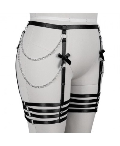 Kawaii Bow Harness Busty Women Fashion Sexy Plus Size Chain Rivet Underwear Erotic Stockings Bondage Sword Belt Cage Rave $28...