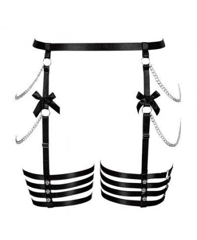 Kawaii Bow Harness Busty Women Fashion Sexy Plus Size Chain Rivet Underwear Erotic Stockings Bondage Sword Belt Cage Rave $28...