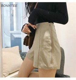 Shorts Women Design Zipper Cool Female High Waist Cozy Solid All Match Casual Fashion Korean Style Spring Autumn Streetwear I...