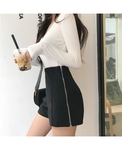 Shorts Women Design Zipper Cool Female High Waist Cozy Solid All Match Casual Fashion Korean Style Spring Autumn Streetwear I...