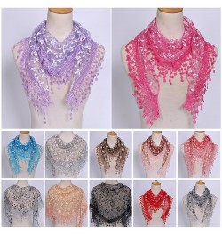 Women Triangle Wrap Fashion Lady Shawl Flower Lace Scarf Bandana Female Baby Tassel Shawls Scarves Summer Photo Prop $14.29 -...