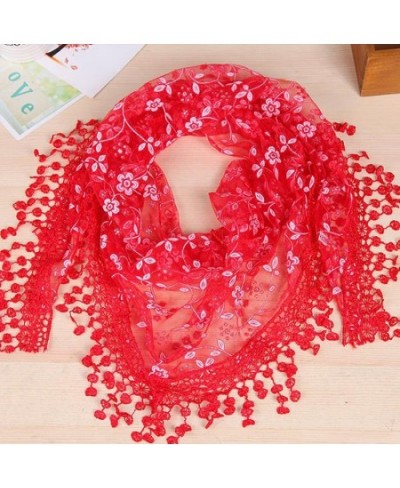 Women Triangle Wrap Fashion Lady Shawl Flower Lace Scarf Bandana Female Baby Tassel Shawls Scarves Summer Photo Prop $14.29 -...