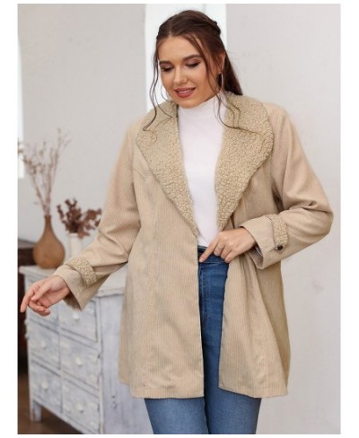 Plus Size Women Clothing 2022 New Autumn Winter Fashion Belted Solid Slim Outwear Casual Simple Loose Oversize Long Coat $61....