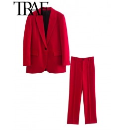 2022 Autumn Women Blazers Suits Fashion Long Sleeve Single Button Loose Jacket Tall Pants Office Female Chic 2 Piece Sets $54...