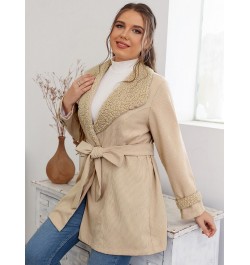 Plus Size Women Clothing 2022 New Autumn Winter Fashion Belted Solid Slim Outwear Casual Simple Loose Oversize Long Coat $61....